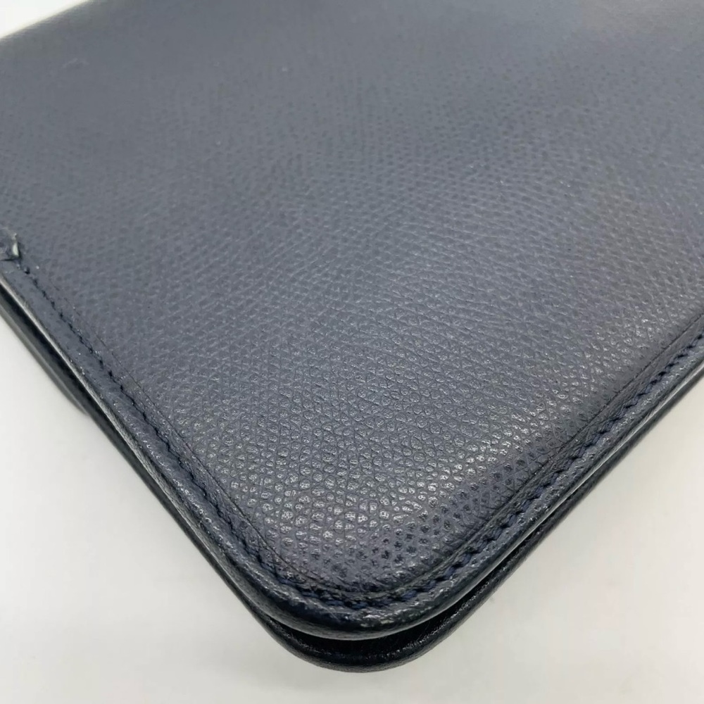 Authentic Christian Dior Leather Navy Chain Shoulder Bag - Picture 6 of 16